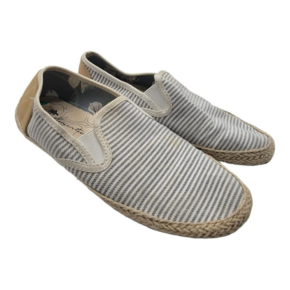 Margaritaville Shoes Womens Size 8 Espy Striped Espadrilles Flats 41224